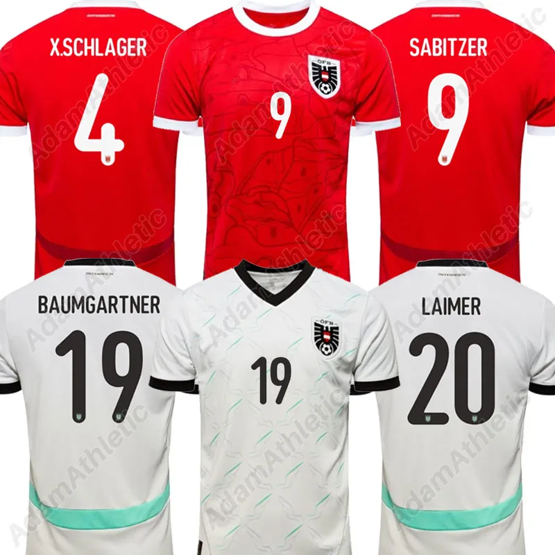 Baumgartner Soccer Jerseys 2024 Sabitzer X.Schlager Alaba Football Shirts 24 25 Laimer Danso Seiwald Lienhart Jersey