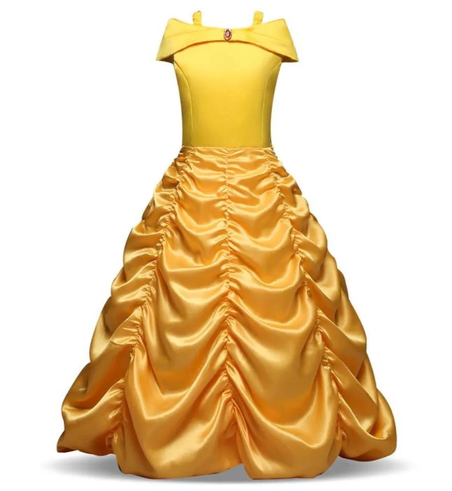 Sets de ropa para niños 039s Dress de princesa Bell Pleated Cosplay Dance Performance Dress6793178