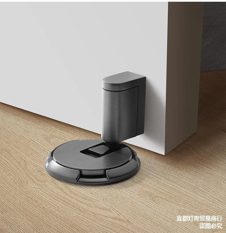 Icke-stansdörrstopp automatiskt golvgolvdörrstopp möbler beslag guld svart grå propp för dörr vindtät dörrstopp