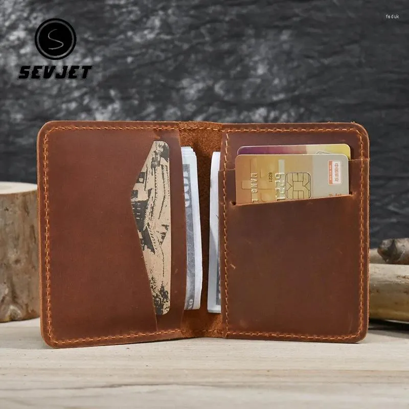 Portafogli uomini in pelle di mucca corta semplice clip bifold moneta vintage borsetta per moneta vintage per supporto per cartoncino per telefono borse in contanti jyn574