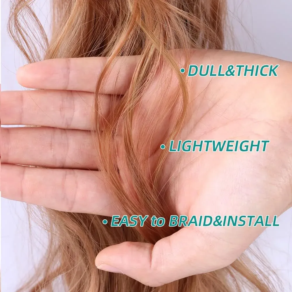 Sallyhair 6 påsar syntetiska 22 tum franska lockiga flätande hår spiral curls virkning hår bouncy curly hår bulk hårförlängningar