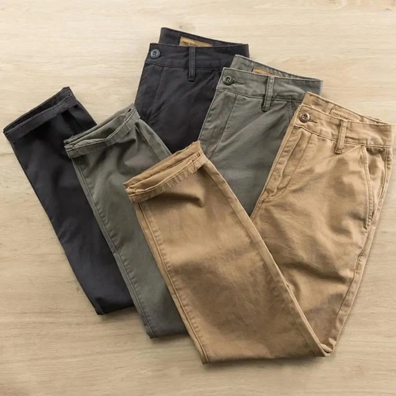 Men's Pants Men Dirt-resistant Button Zipper Closure Loose Pockets Work Breathable Trousers Clothes