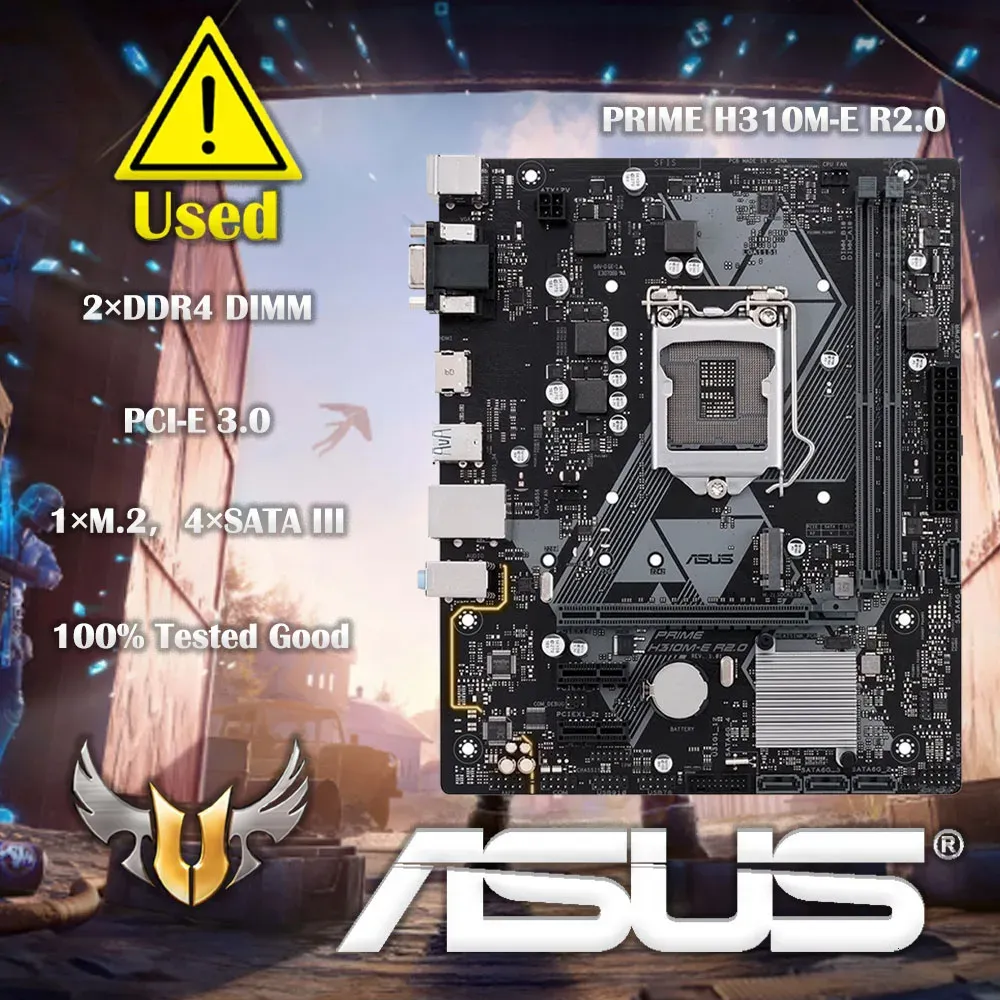 Cartes mères Asus Prime H310me R2.0 Lag1151 32 Go DDR4 Inter 310 Nouvelle carte mère