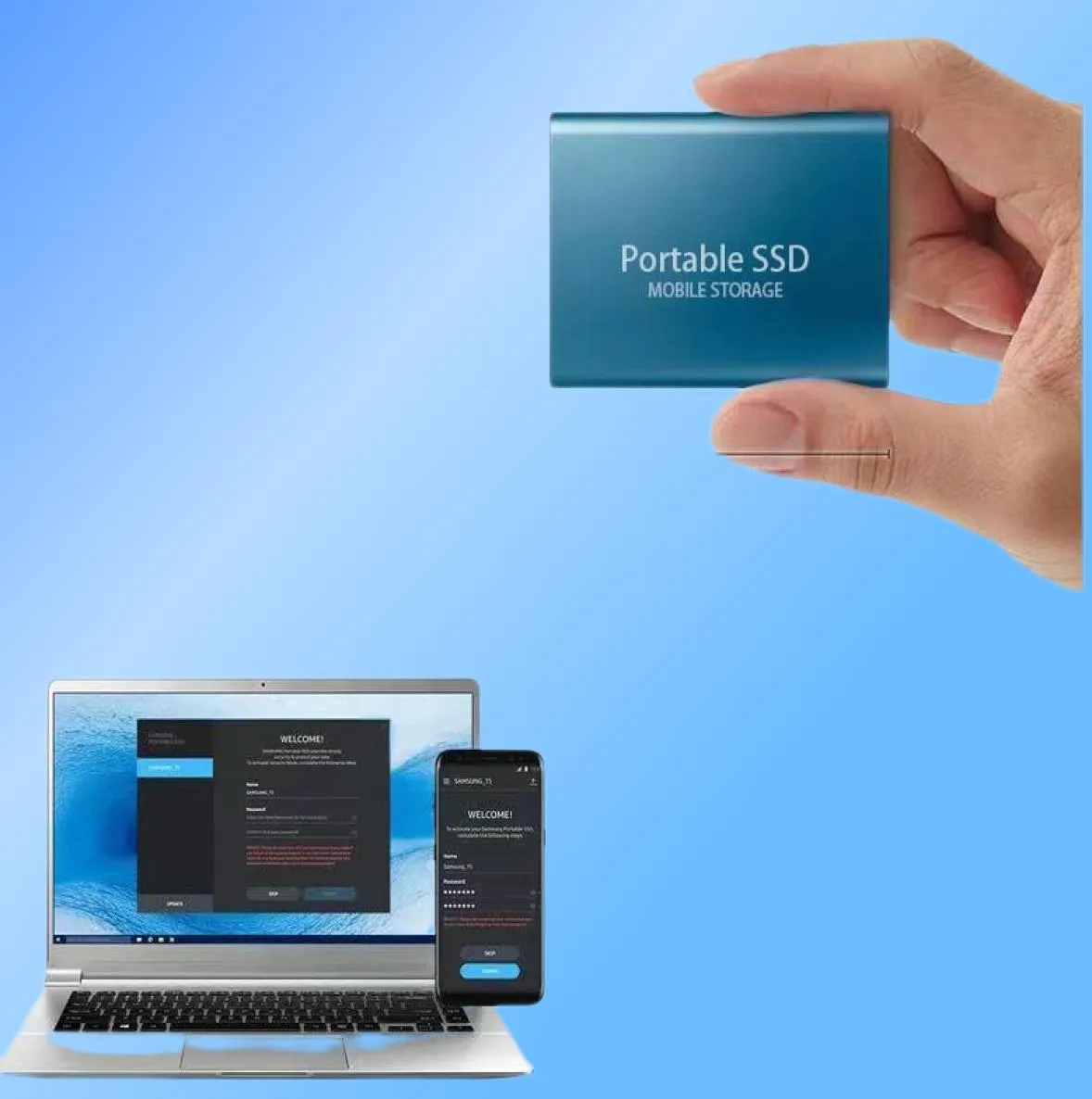 Externa hårddiskar 8TB Högkvalitativ mobil Disk Type C USB 30 Portabel SSD -stötsäker Aluminium Solid State Notebook 500 GB 1TB 21858456