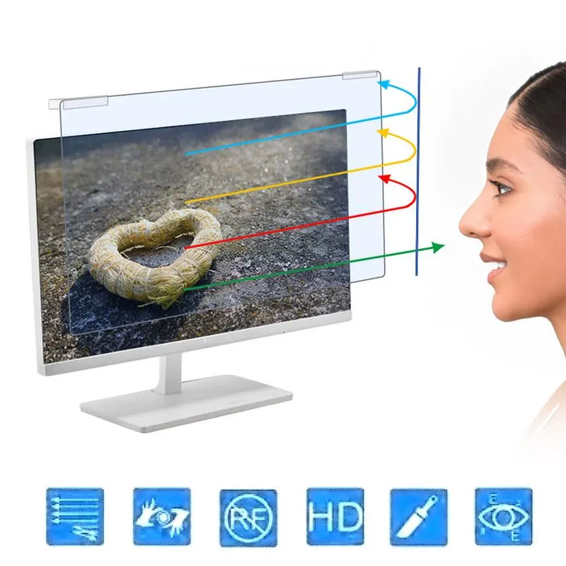 23.8-inch 16:9 Computer Monitor Privacy Screen, Hanging Acrylic Filter, Quick-Install Security Shiel