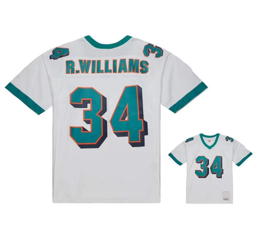 Stitched Football Jerseys 34 Ricky Williams 2002 Mesh Legacy Pensionerade Retro Classics Jersey Men Women Yourth S-6XL