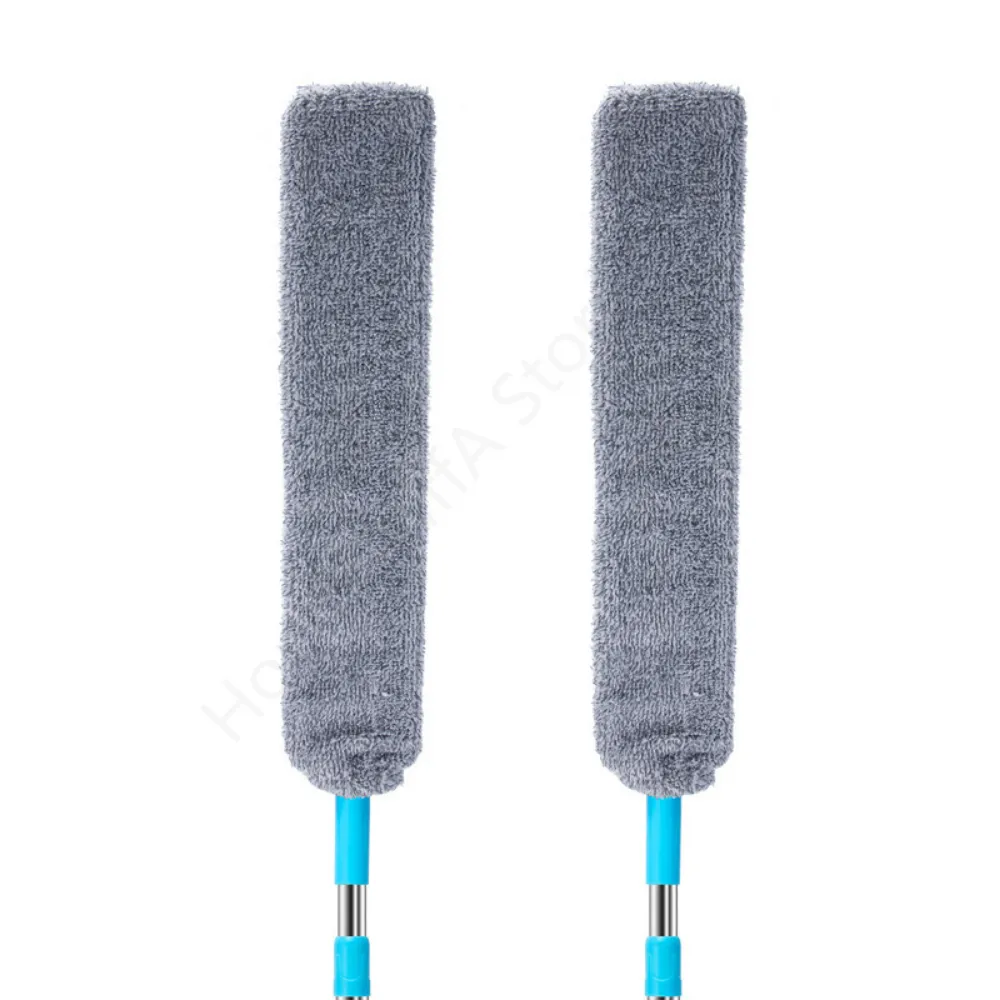 Brosse à poussière de nettoyage d'écart rétractable avec couvercle en tissu Microfiber Maid Swatter Catcher Patcher pour outils de nettoyage de cuisine à domicile