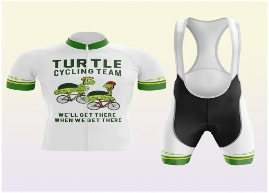 2022 Turtle White Cycling Jersey Set Summer Mountain Bike Clothing Pro Bicycle Jersey Sportswear Pak Maillot Ropa Ciclismo6864205