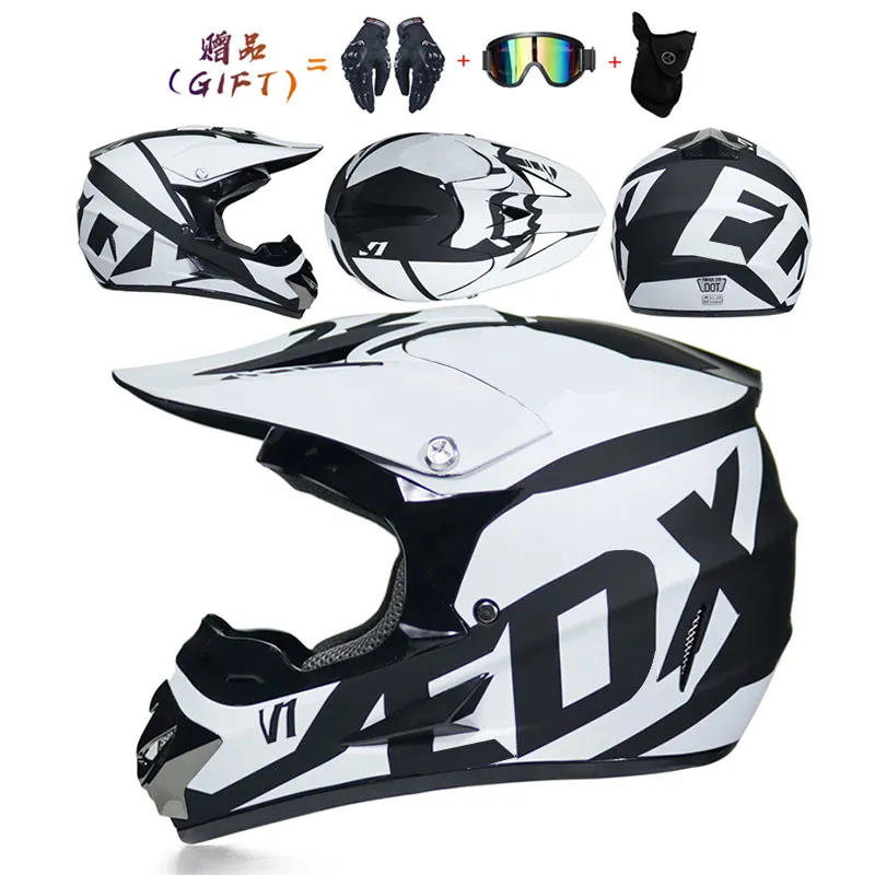 amazon youth dirt bike helmet DOT with Goggles & Gloves for 5-14 Years Old, Youth ATV Helmets for Youth Boys Girls, Four Wheeler Helmet, Motocross BMX MX UTV Offroad Street Go Kart The helmet graphics features a clear coat gloss finish with UV overlay protectant Amazon Dirt Bike Helmets With