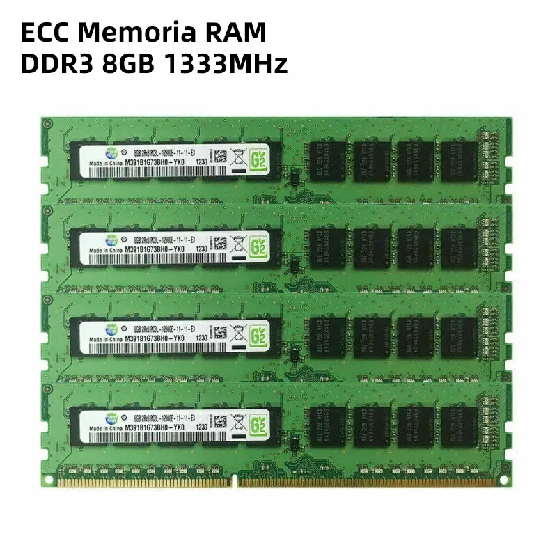 RAMS 8 ГБ ECC Memoria RAM DDR3 1333MHz Рабочая станция память PC3L PC312800E 14900E 10600E 1,35 В 1,5 В ECC Ubffuffered RAM