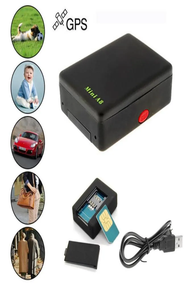 MINI Global A8 GPS Tracker Global Locator Tracking Dispositif avec GSMGPRSGPS SECURITY tracker Kids Elder Car Locator3742693