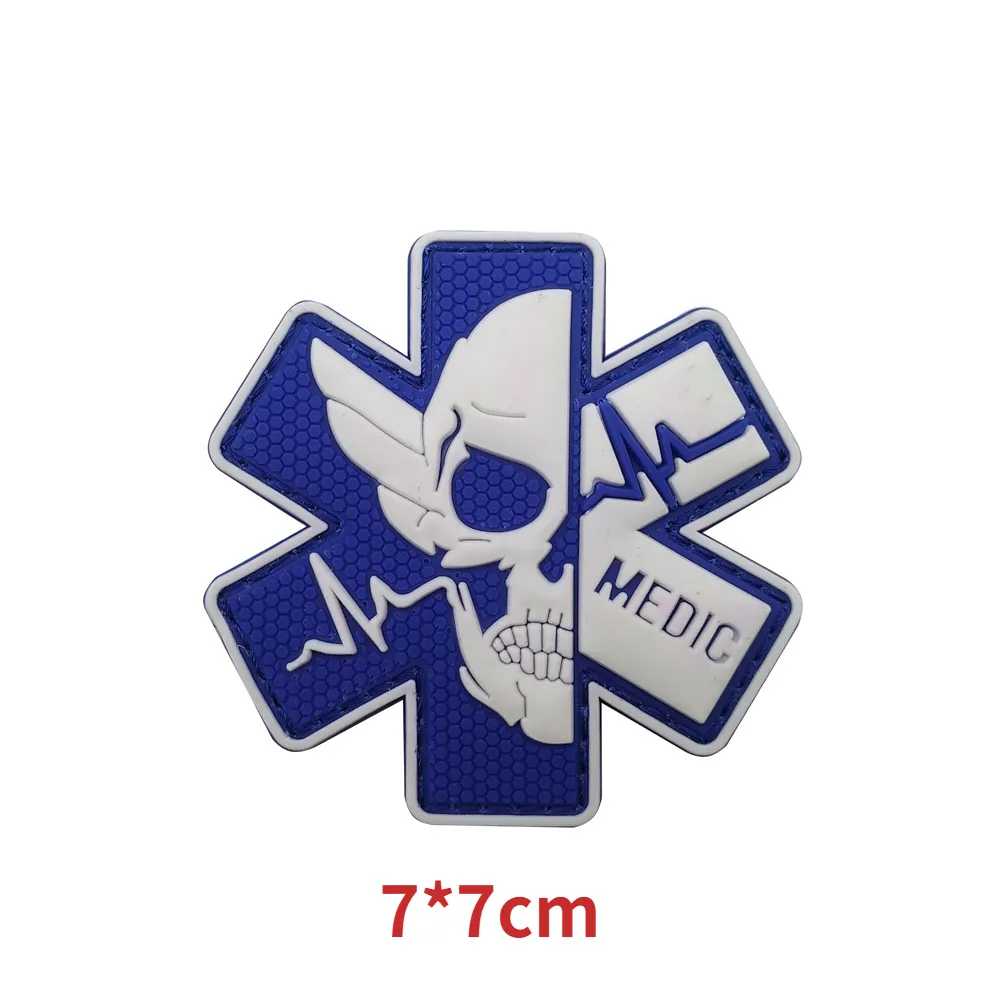 إنقاذ دولي الطوارئ الطبية الحمراء عشرة شارة إنقاذ الأفعى المطرزة PVC Arm Badge Magic Sticker Salting Patches