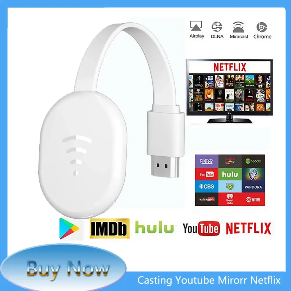 Box TV Stick wireless hdmicompatible 1080p wifi display ricevitore schermo TV per Android iOS 2.4G Miracast Dongle Anycast