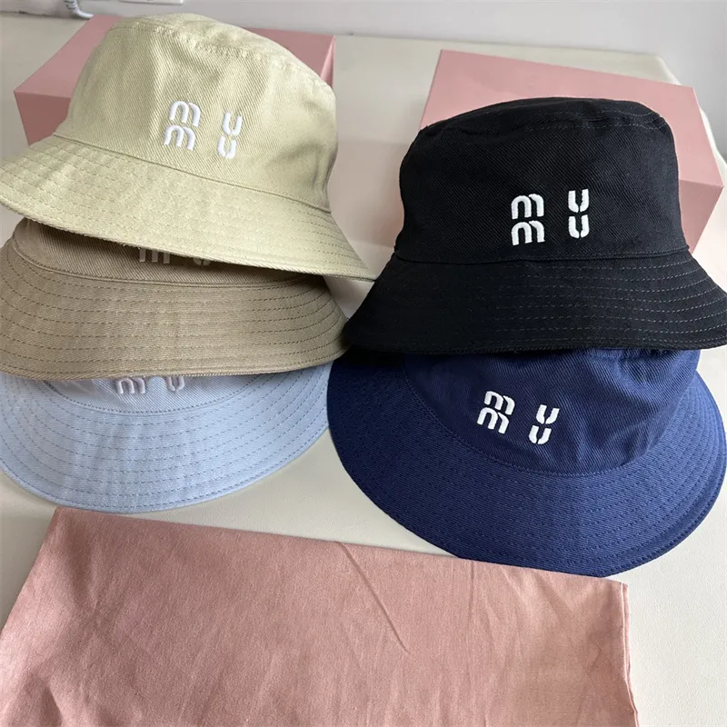 5 цветов ковша дизайнер шляпы Sunhat Luxury M Letter Wide Brim Hats мод