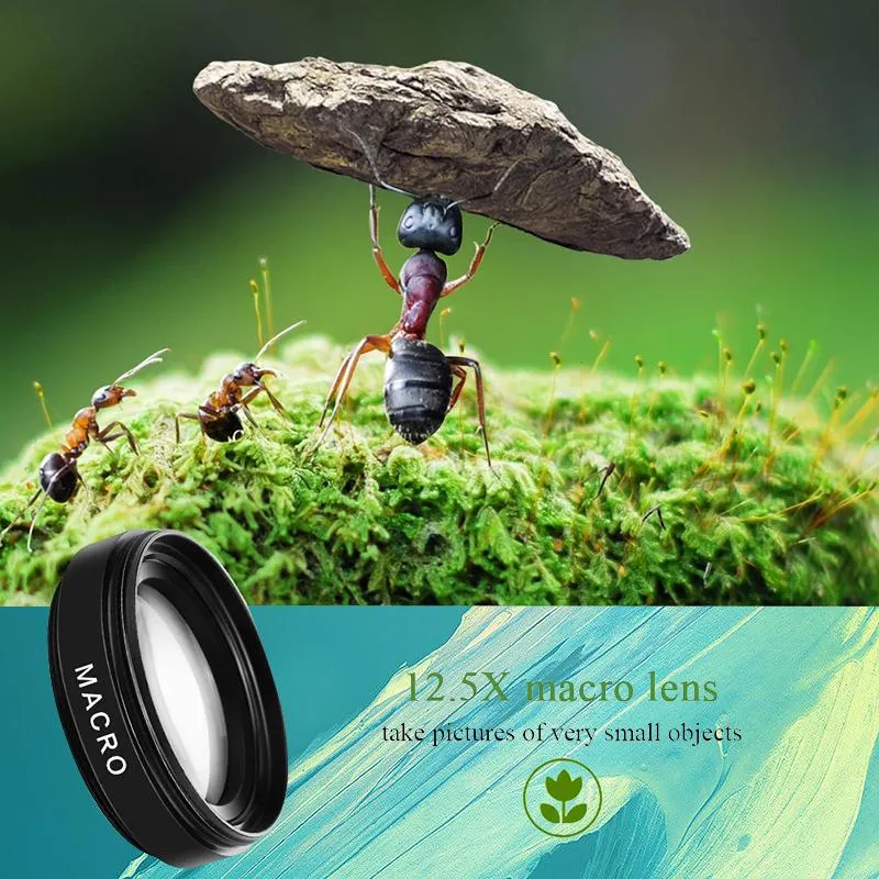 Transform Your Mobile Photography with 0.45x Super Wide Angle, 12.5x Macro Mobile Phone Lens, The Ultimate Accessory for St