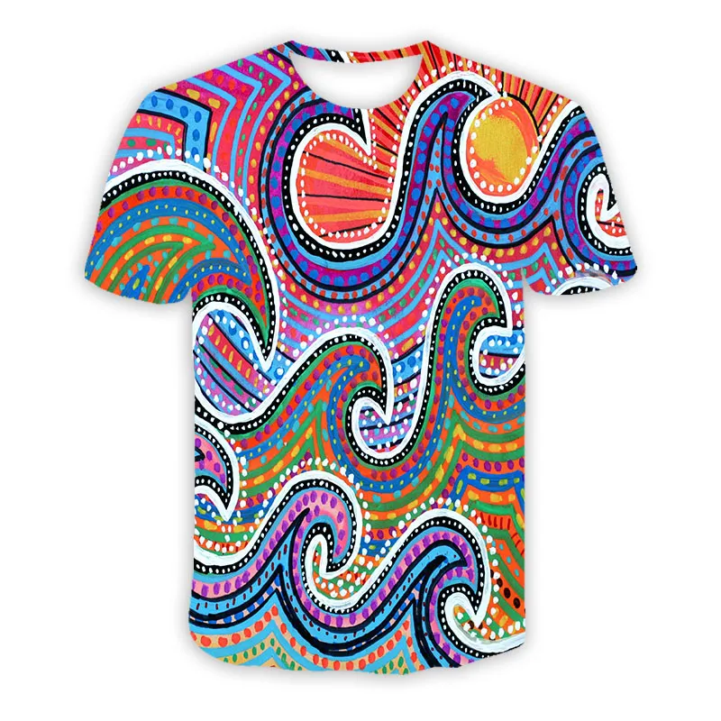 Caving 3D Printed Aboriginal Australia Indigenous Malt Kunst lässig T-Shirts Harajuku Styles Tops Kleidung für Männer/Frauen