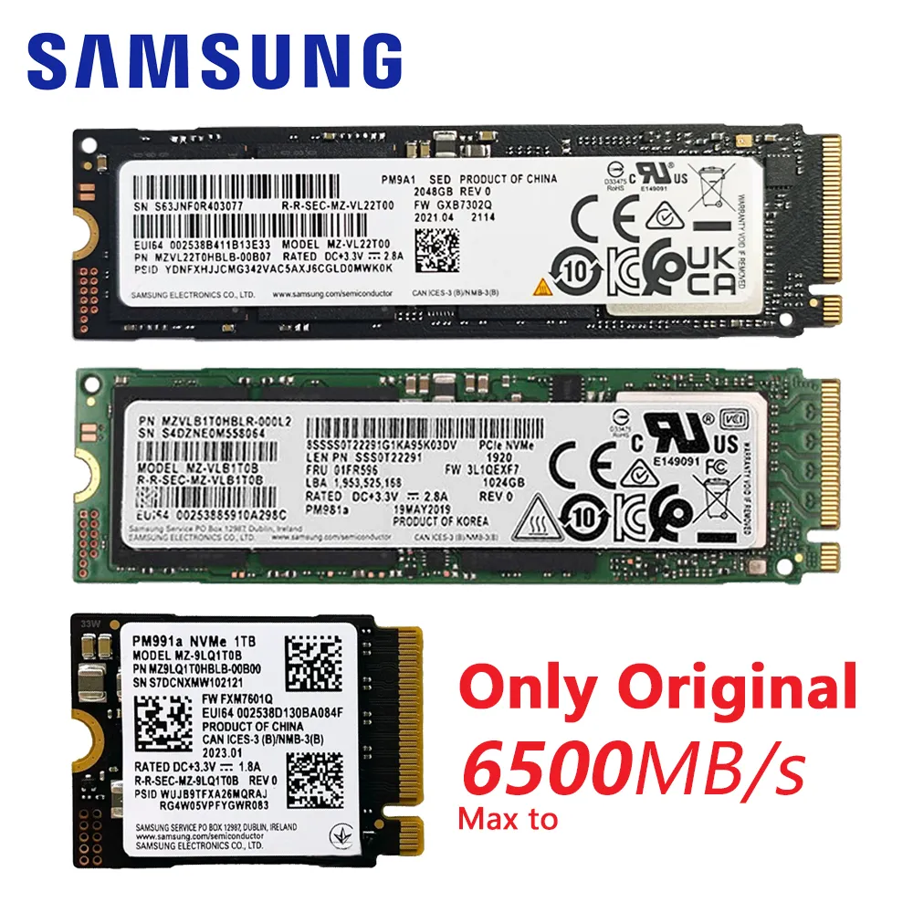 Samsung PM9A1 M.2 2280 NVMe Internal SSD, 128GB 2TB From