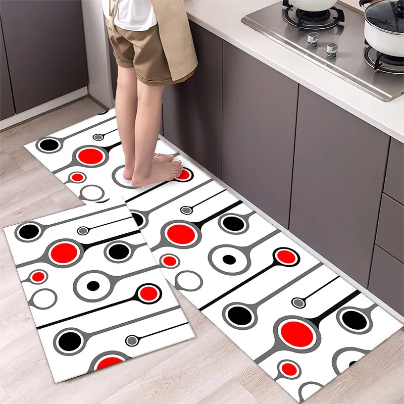 Cozinha tapete tapete de tapete nórdico absorvente não deslizamento banheiro banheiro almofada de pés casa cozinha de tapete de tapete anti-fadiga longa