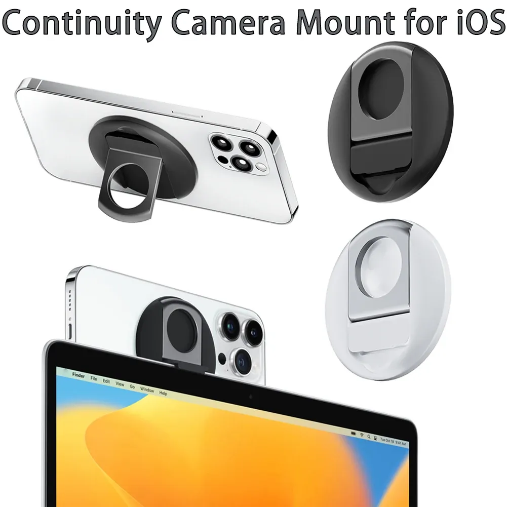 Magnetic Phone Holder For Mac Notebook For MagSafe IPhone 14/13/12 Continuity Camera Mount Mobile Stand Ring Cell Phone Support