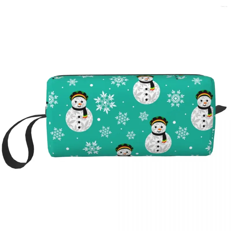 Storage Bags Travel Christmas Toiletry Bag Portable Snowman Year Gnome Makeup Cosmetic Organizer Women Beauty Dopp Kit Box