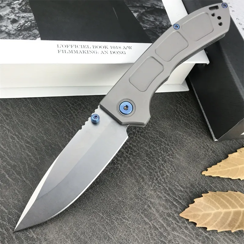 BM 748 Składanie kieszonkową D2 Stone Washed Blade Aluminium Aluminium Uchwyt EDC Portable Outdoor Seldoe Tactical Tools