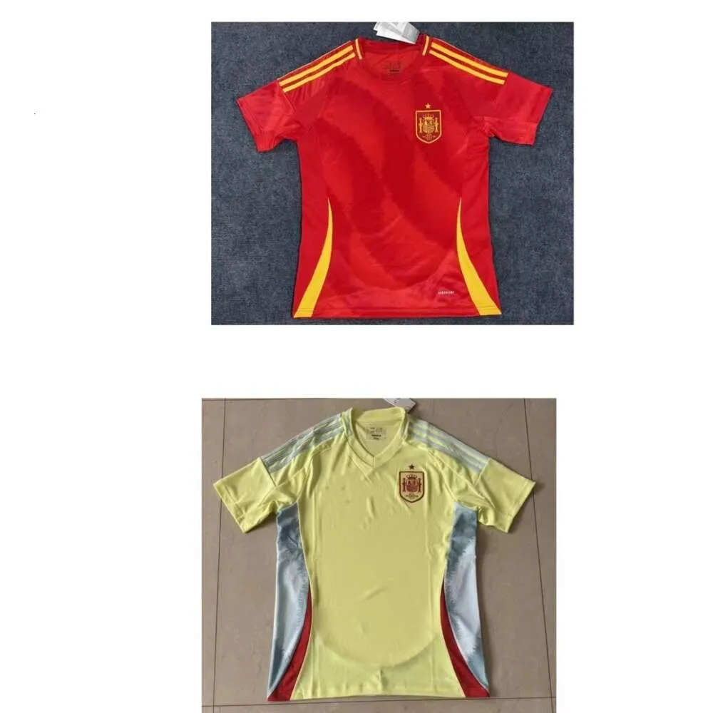 Popular National Team 2425 Spain Home and Away Thai Version Single Football Playing Jersey