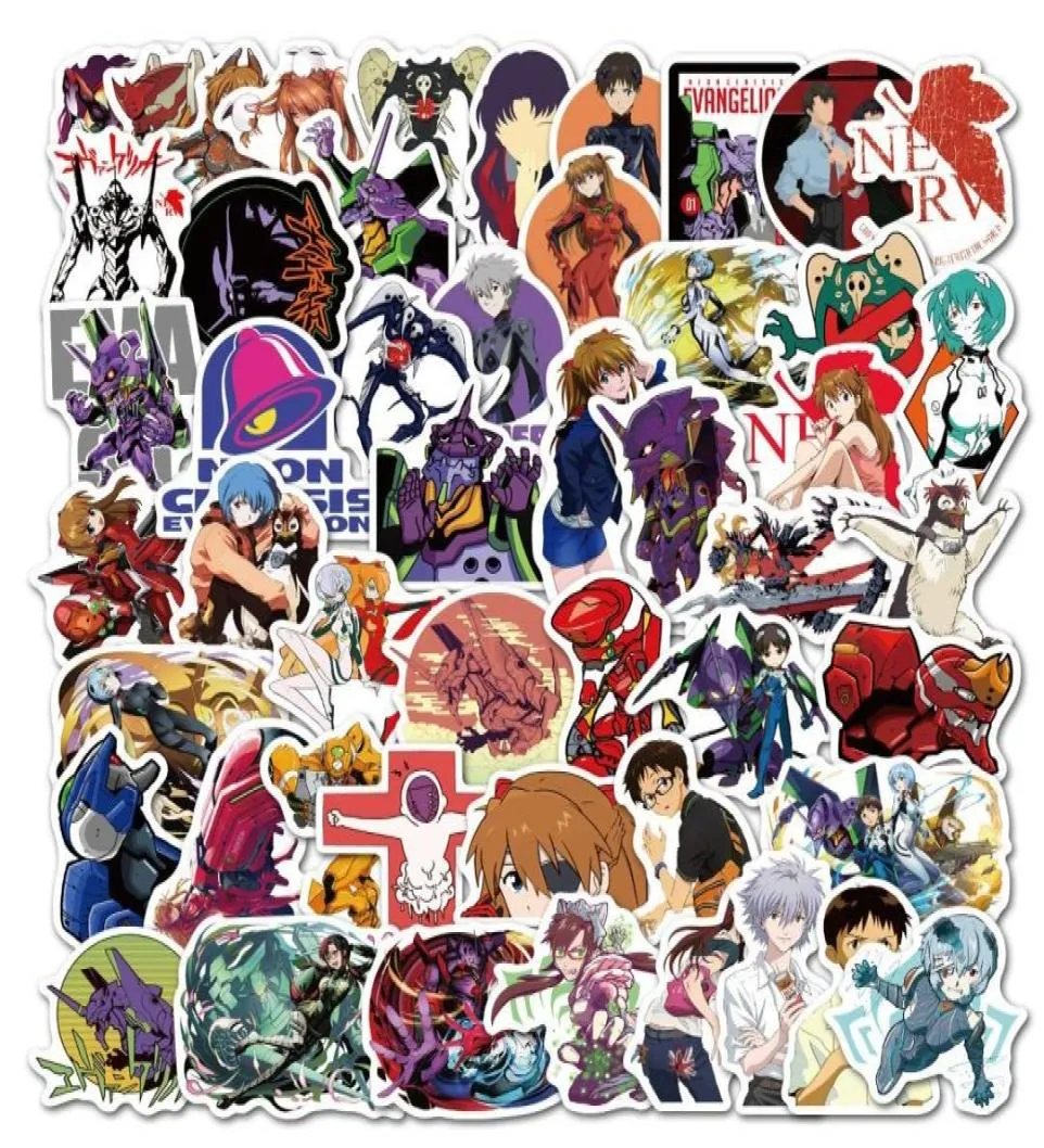 Adesivo de carro 1050100pcs Anime Evangelion adesivos para motocicletas de bicicleta de moto laptop skateboard wall parede infantil graffiti desenho animado vin8383287