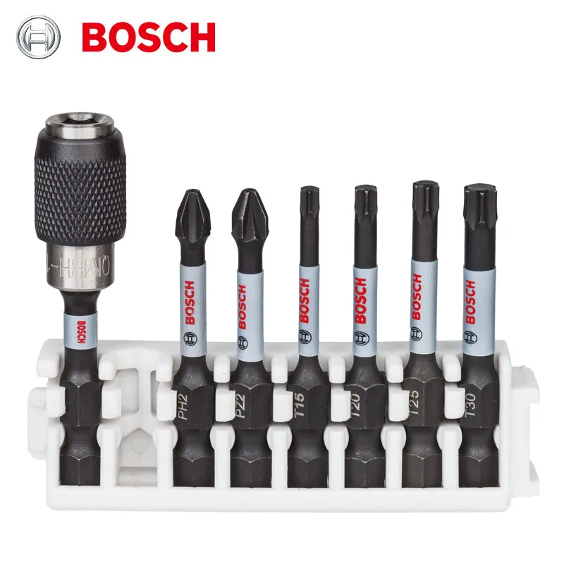 Bosch Professional 2608522327 Screwdriver Bit Set Impact Control T/PZ/PH Bits 50mm Universal Holder Quick Release Accessory