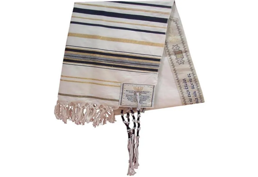Schals messianische jüdische Tallit Blue and Gold Gebet Schal Talit Talis Tasche Schalfsscarves6399964