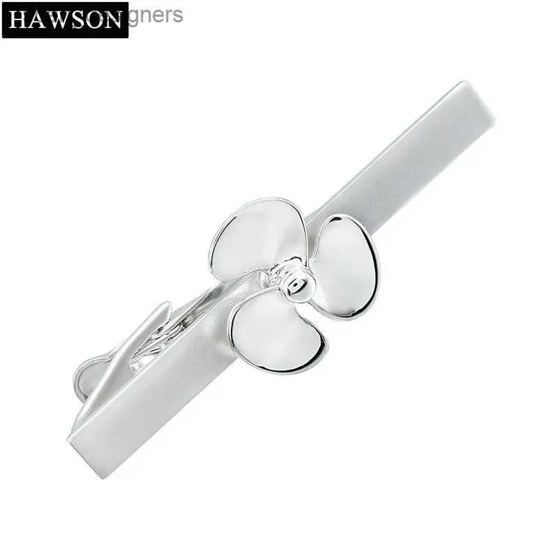 Tie Clips Hawson Promotion Fan Clips для мужской рубашки ювелирные изделия серебряный цвет галстук Clasp Pin Y240411