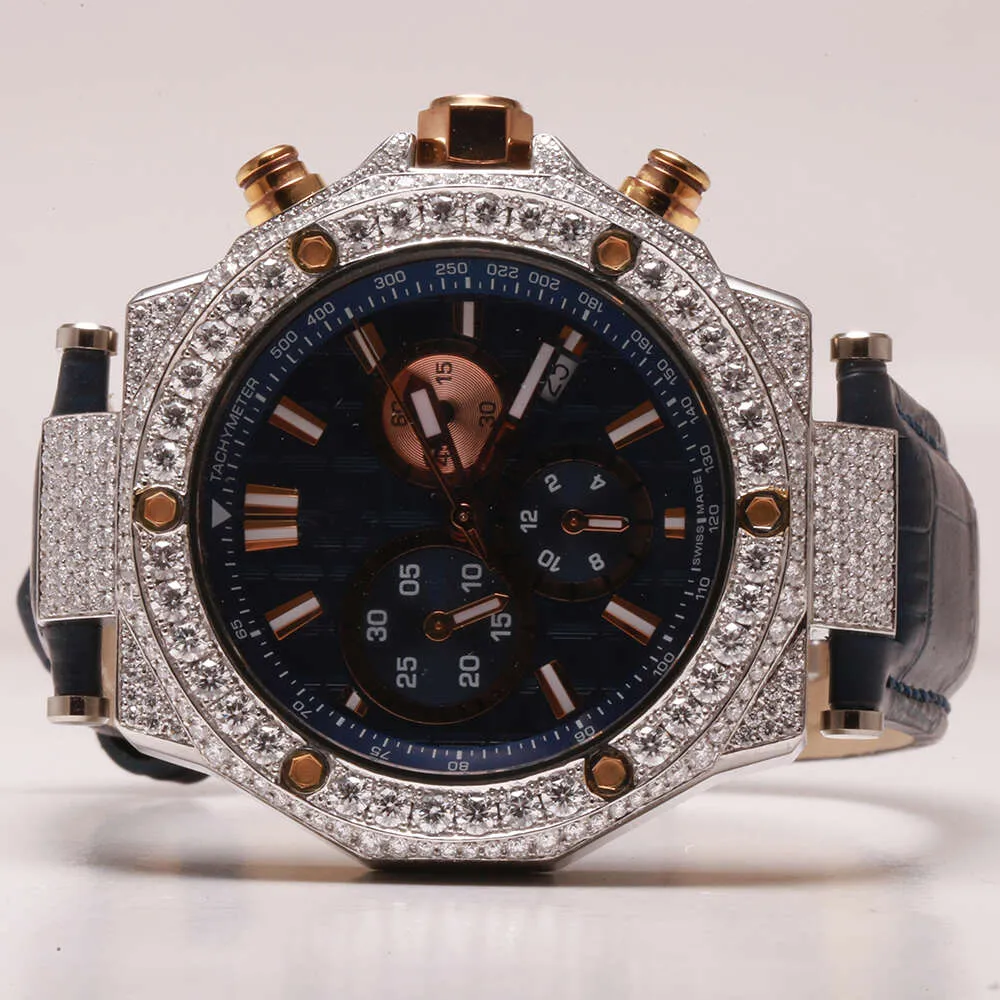 Luxo Parecendo totalmente assistir Iced para homens Mulher Top artesanato exclusivo e caro Mosang Diamond Watchs for Hip Hop Industrial luxuoso 58919