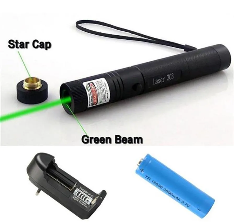 532 Nm Profesjonalny potężny 303 zielony wskaźnik laserowy długopis laserowy Pen 301 Zielone lasery Pen 174O6061786
