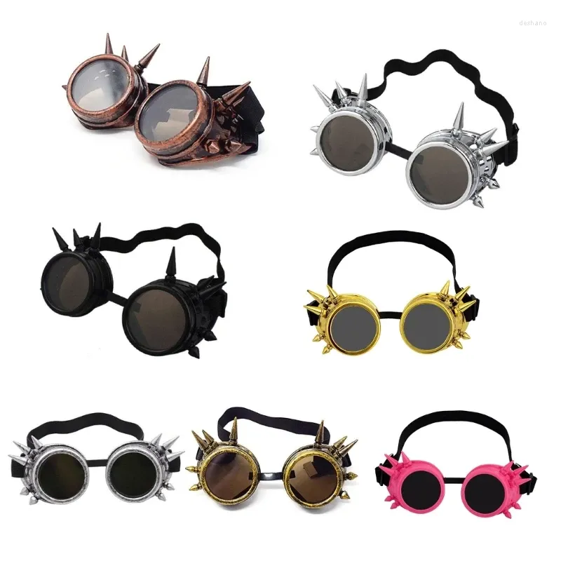 Fournions de fête Sauvepunk Victorian Goggles Vintage Sunglasses Gothic Punk Cosplay Eyewear Costumes Drop