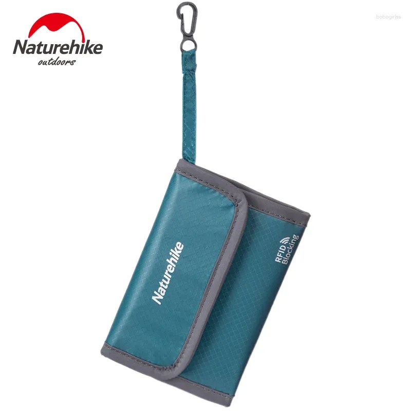 Bolsas de almacenamiento NatureHike Ant-thtft Bish Travel Billet Multifunción 30D Documento de boleto impermeable Bagking Rfid 3 colores