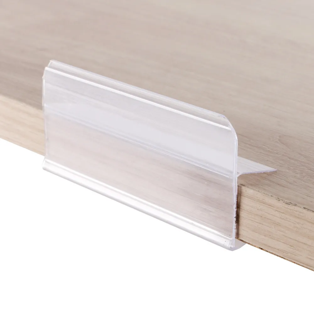 Porte-étiquette d'étagère en verre de 4x8 mm - Strip de données en bois STRILLE CELL SUPERMARKETS PRIX ÉCLAGE POUR LES ÉCLAGES DE VERRE 20-25 mm Gripper