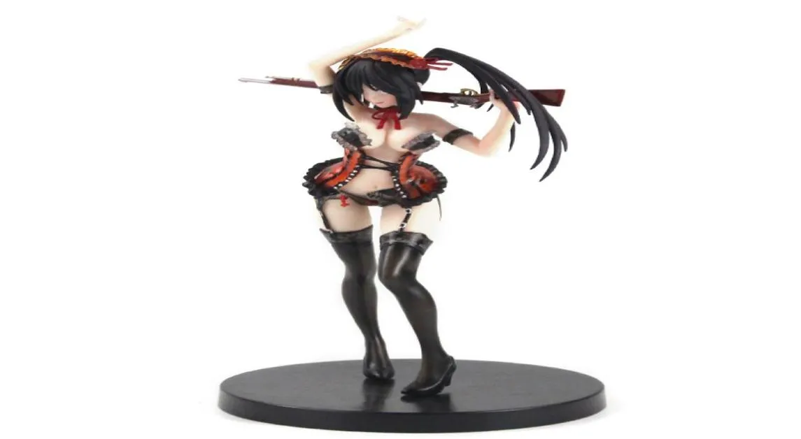 Anime sexig tjej datum en live tokisaki kurumi underkläder pistol svart underwaist ver pvc action figur leksaksmodell docka x05031163396