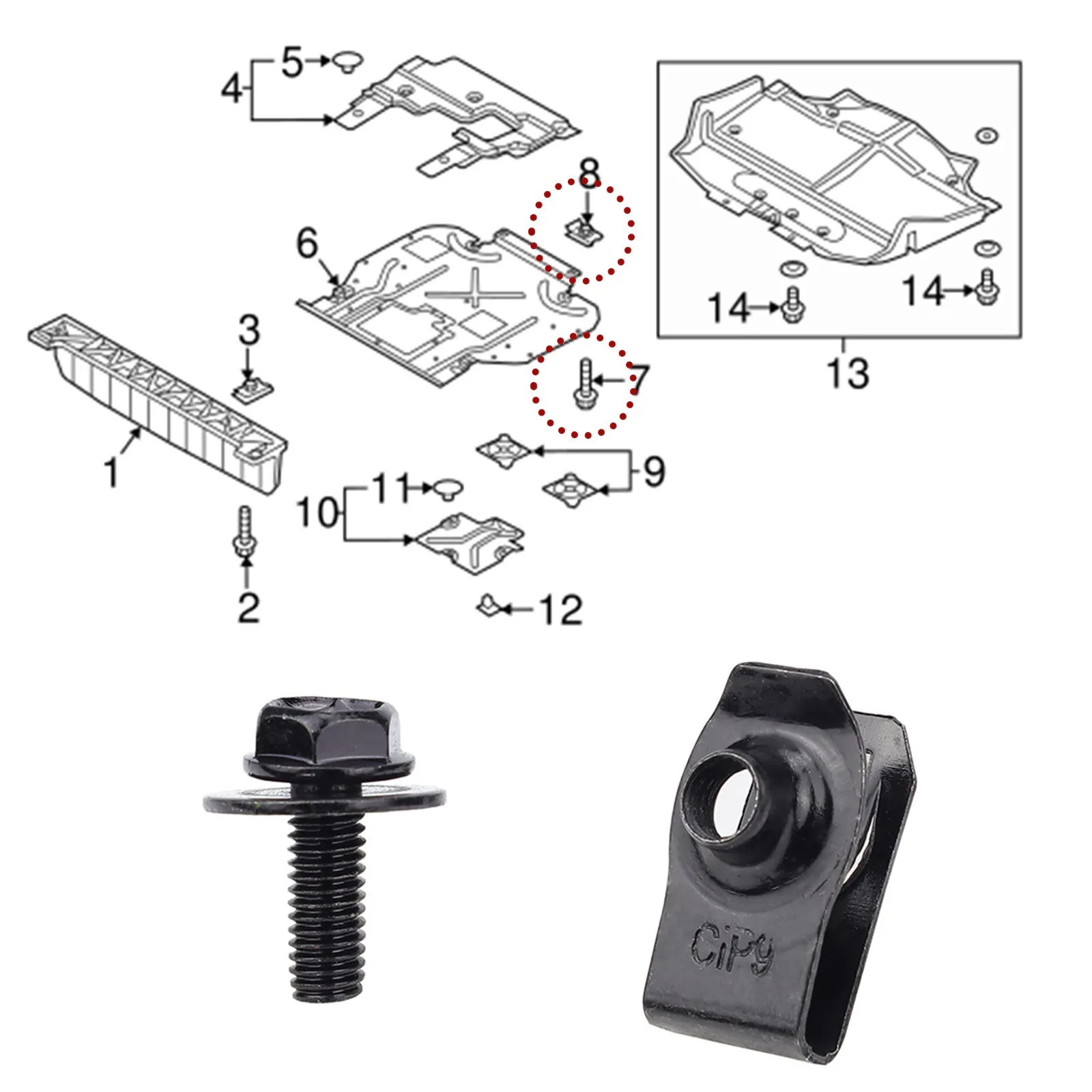 100Pcs Bumper & Trim Retainer Clips Assortment Kit – 6 Sizes With 5 Removal Tools – Push Pin Fasteners