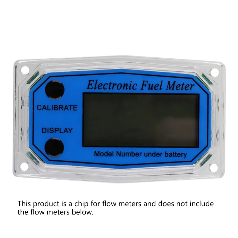 '24TURBINE Flow Meter w/ Display Chip, Electronic Digital Flowmeter for ...