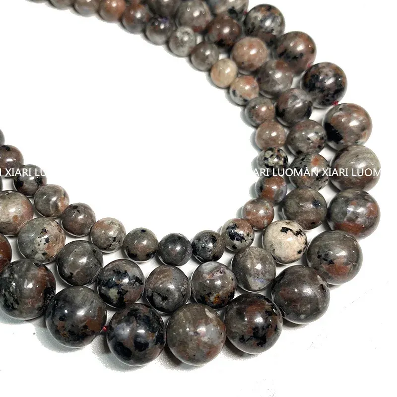 Perle di pietra di fiamma di yooperlite naturale sciolte di gemella di feldspato di sodolite rotondi per gioielli che producono accessori braccialetti fai -da -te