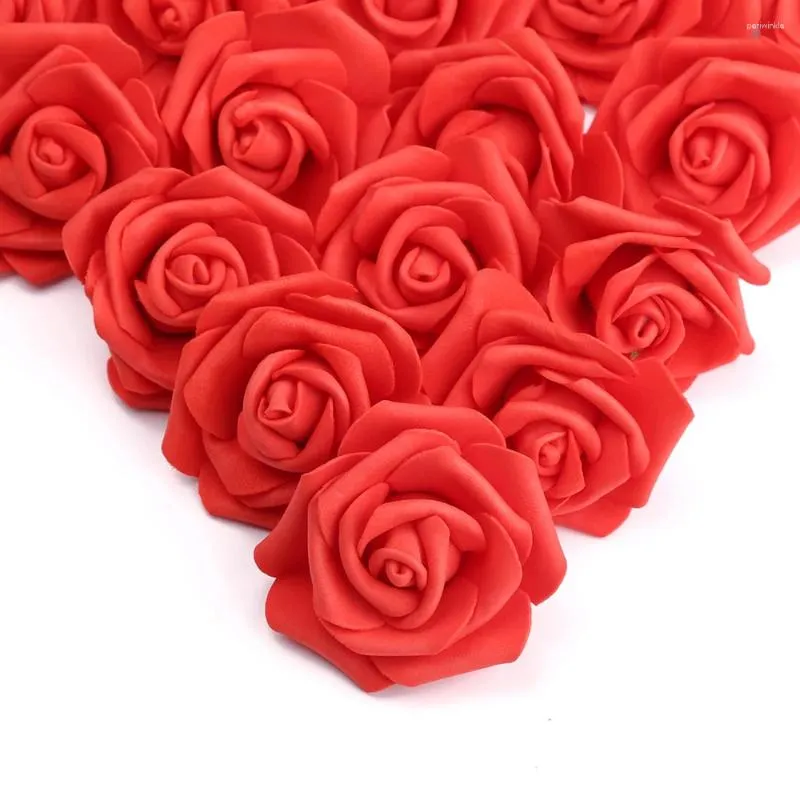 Decoratieve bloemen 100 stcs kunstmatige rozen echt uitziende neproos voor doe -het -zelf bruiloft boeketten centerpieces arrangementen feest huisdecoratie
