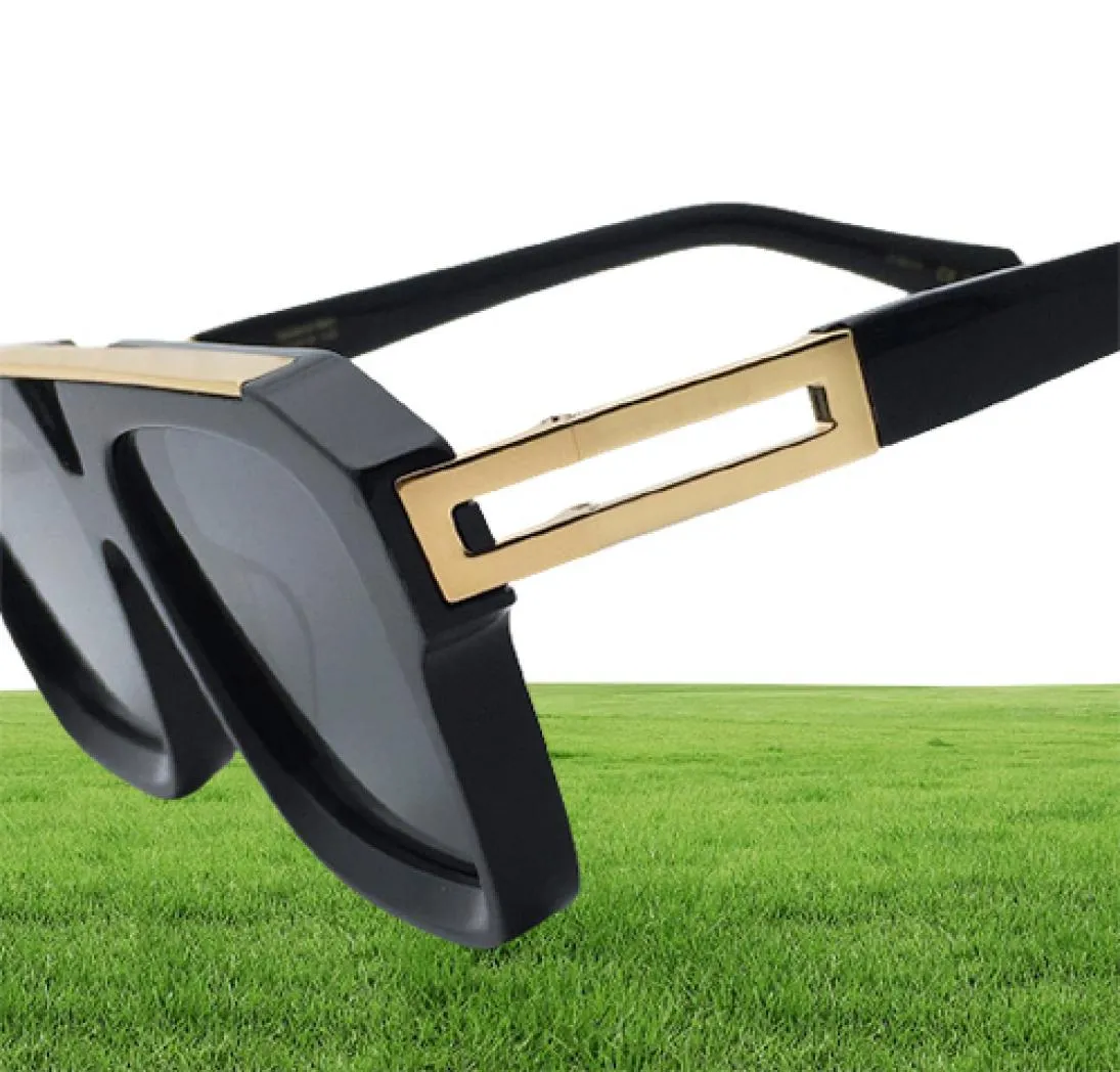 Fashion luxury designer 1801 Mascot pilot square sunglasses mens classic vintage trend glasses outdoor avantgarde style eyewear A4244995