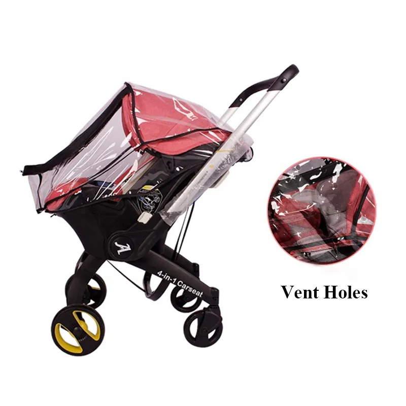 Car Seat Stroller Accessories Rain Cover Fit DNA/Foofoo Stroller 4 in1 Raincoat Safety PVC Baby Carriage Waterproof Cover