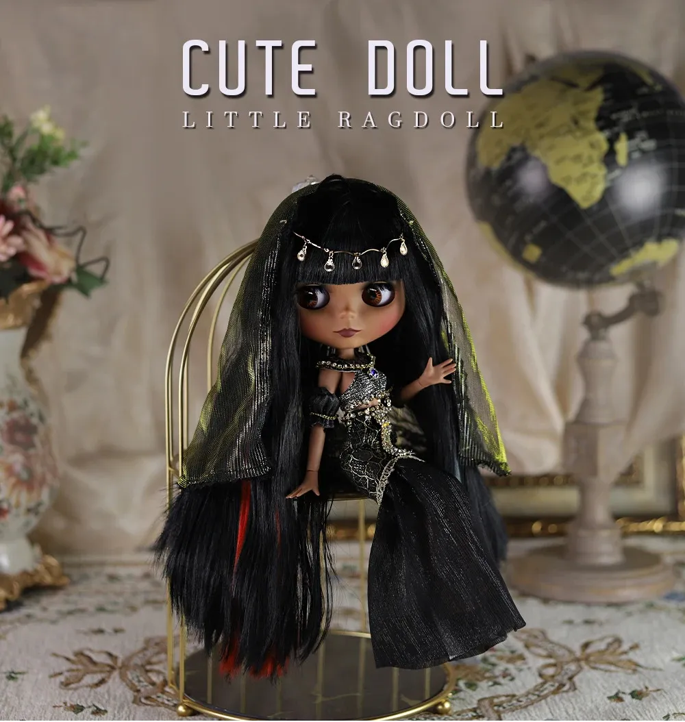 Big Eyes Doll: Articulated 30cm Fashion Doll with Dark Skin
