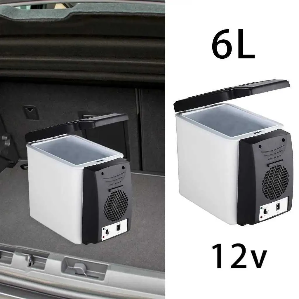 Portable Car Refrigerator Freezer 6L RV Fridge Car Cooler for Truck Driving, Boating, Camping, Road Travel