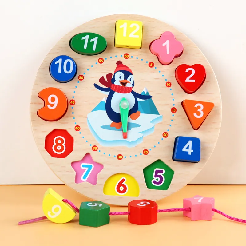 Jouets Montessori Rattles en bois Make Sound Sensory Baby Development Toys apprentissage des jouets éducatifs pour les enfants 1 2 3 ans