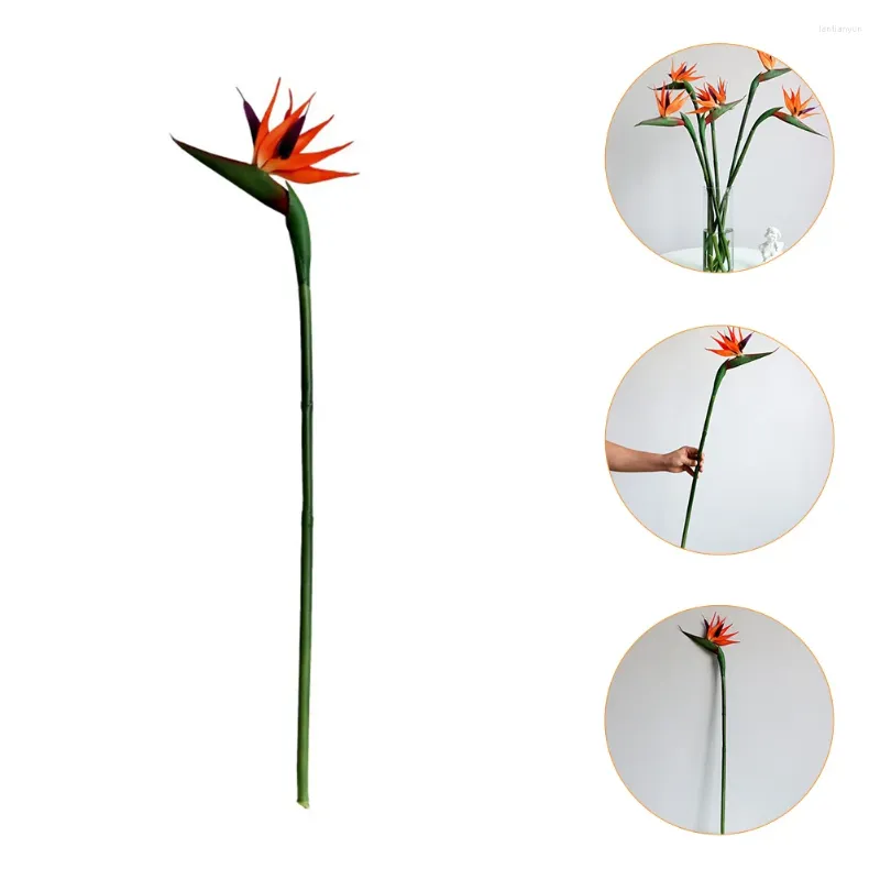 Decoratieve bloemen Bird Paradise Fake Flower Bruid Bouquets Wedding Home Adornment Party Supply Decor Plastic Simulation Artificial