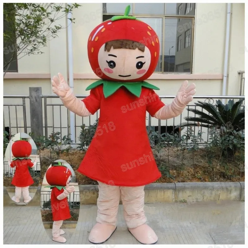 Strawberry Mascot Costume Unisex Adult Cotton Full Sleeve Cartoon ...