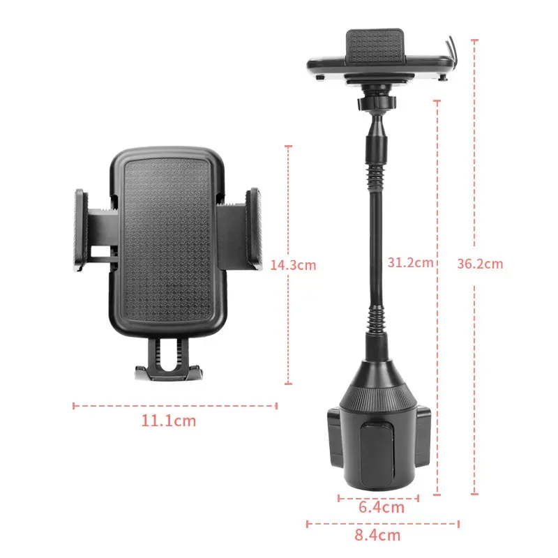 Держатель Cup Universal Mount Comphy Mount 2-в-1. Регулируемая держатель гусина с коробкой для Apple iPhone 15 Pro Plus смартфон Samsung