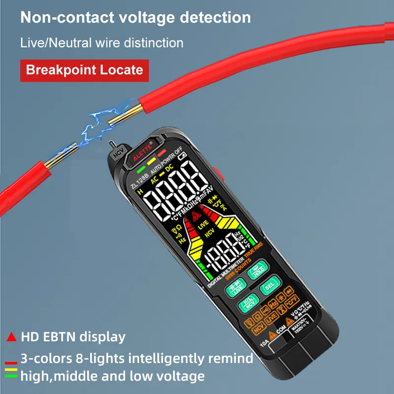 Новый True RMS Smart Pen Multimeter Digital DC AC-тестер NCV-метр сопротивление ohmmeter без контакта Firewire Test Pen hertz