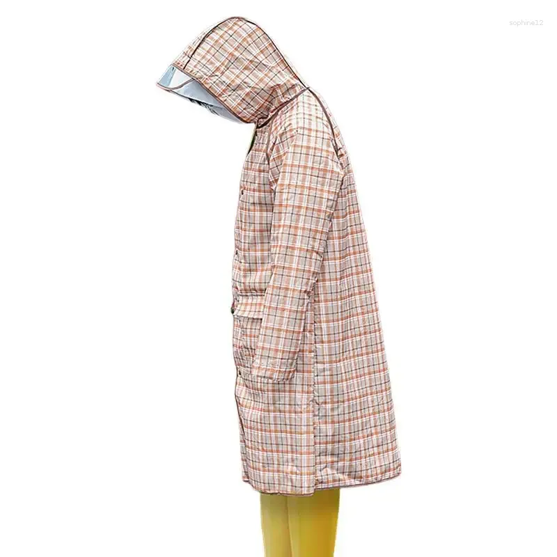 Dog Apparel Raincoat Hooded Slicker Poncho For Small To X-Large Dogs Waterproof Vintage Plaid Rain Jacket Cats Puppies